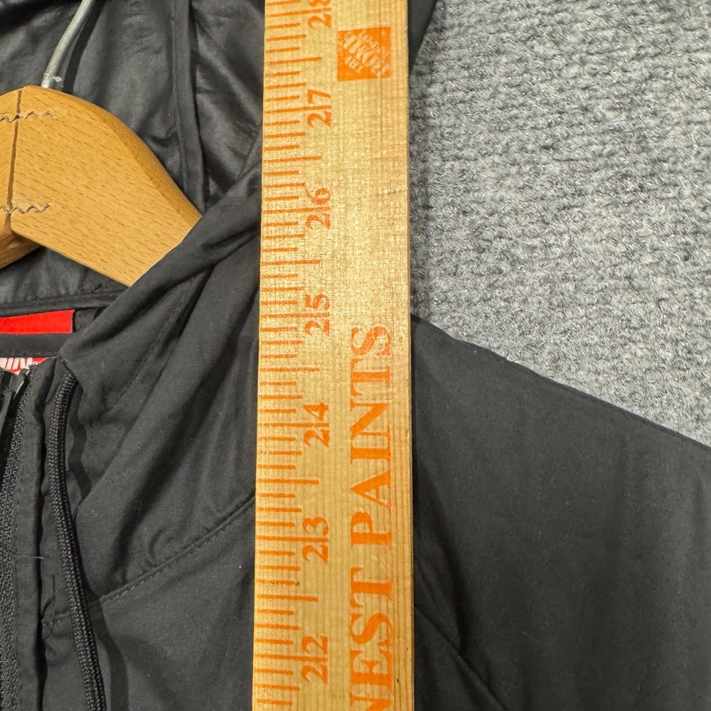 Nike Jacket Women's Medium Full Zip‎ Stained Windbreaker Activewear Black - Picture 5 of 14